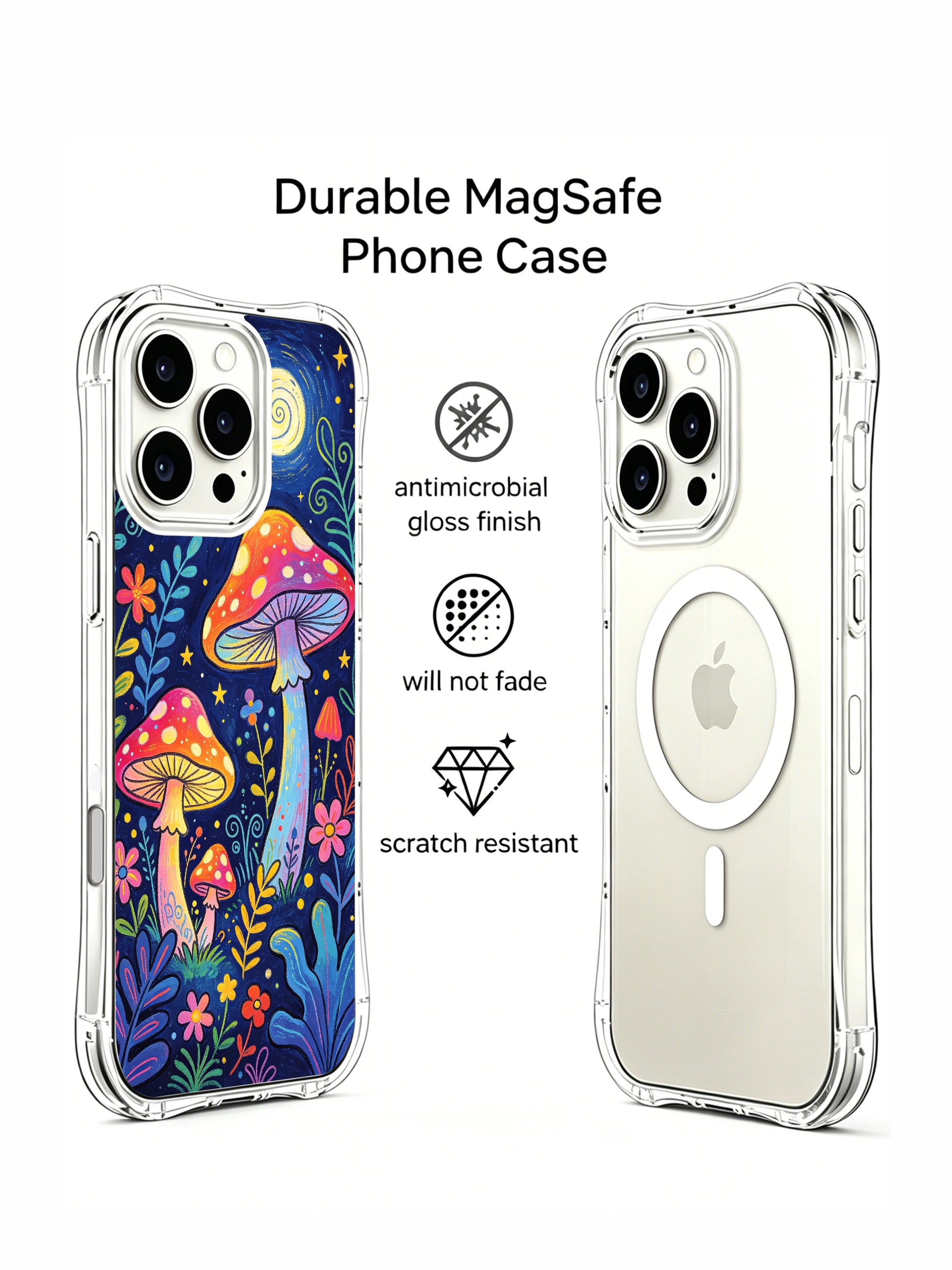 PhoneCasing iPhone 16 pro max Case, scratch-resistant fade-proof fine art casing with iconic Van Gogh-style spiral moon plus scattered five-pointed star accents tucked at upper artwork, limited-edition premium wearable casing from PhoneCasing’s California factory
