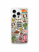 Transparent Western Doodles görseli içeren iPhone 16 Pro Max kılıfı