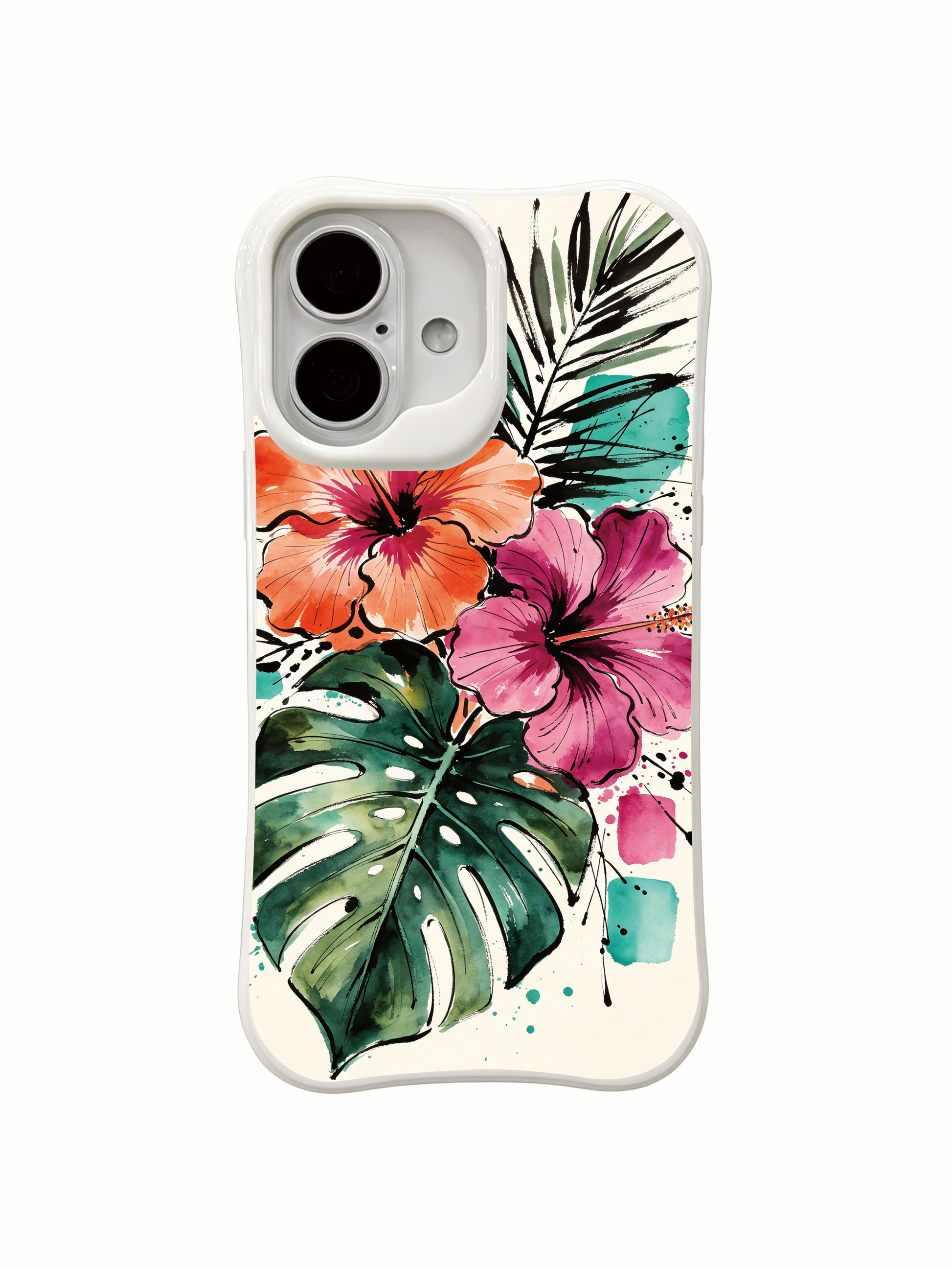 PhoneCasing tropical botanical aesthetic iPhone 16 Case premium artist illustrated design
