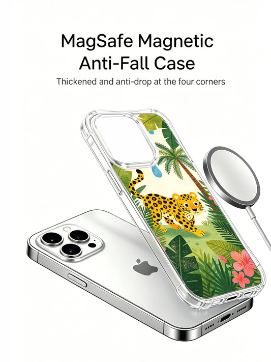 PhoneCasing Tropical Botanical iPhone 15 Pro Max Case, Aesthetic Nature Print Protective Case