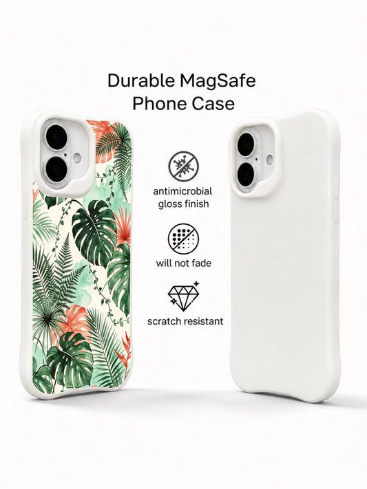 PhoneCasing tropical monstera iPhone 16 Case, premium artist-designed wearable art