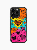 romance-comic-love-explosion-pop-art-iphone-13-pro-max.webp PhoneCasing iPhone 13 Pro Max cover expressive Comic Love Explosion retro comic artwork, representing loud confident unhidden crush and bold fearless affection phone casing.