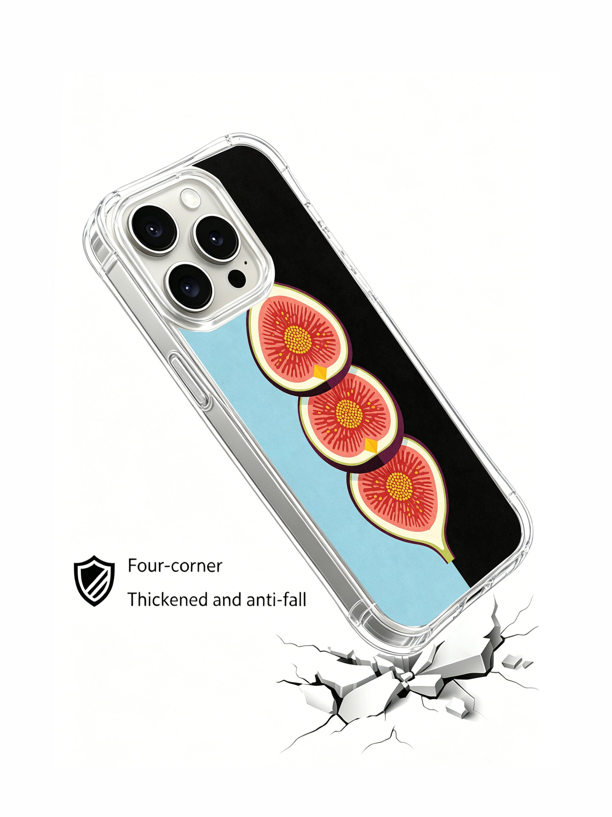PhoneCasing Unbalanced Layout Fig iPhone 15 Pro Max Case, unique graphic premium cover