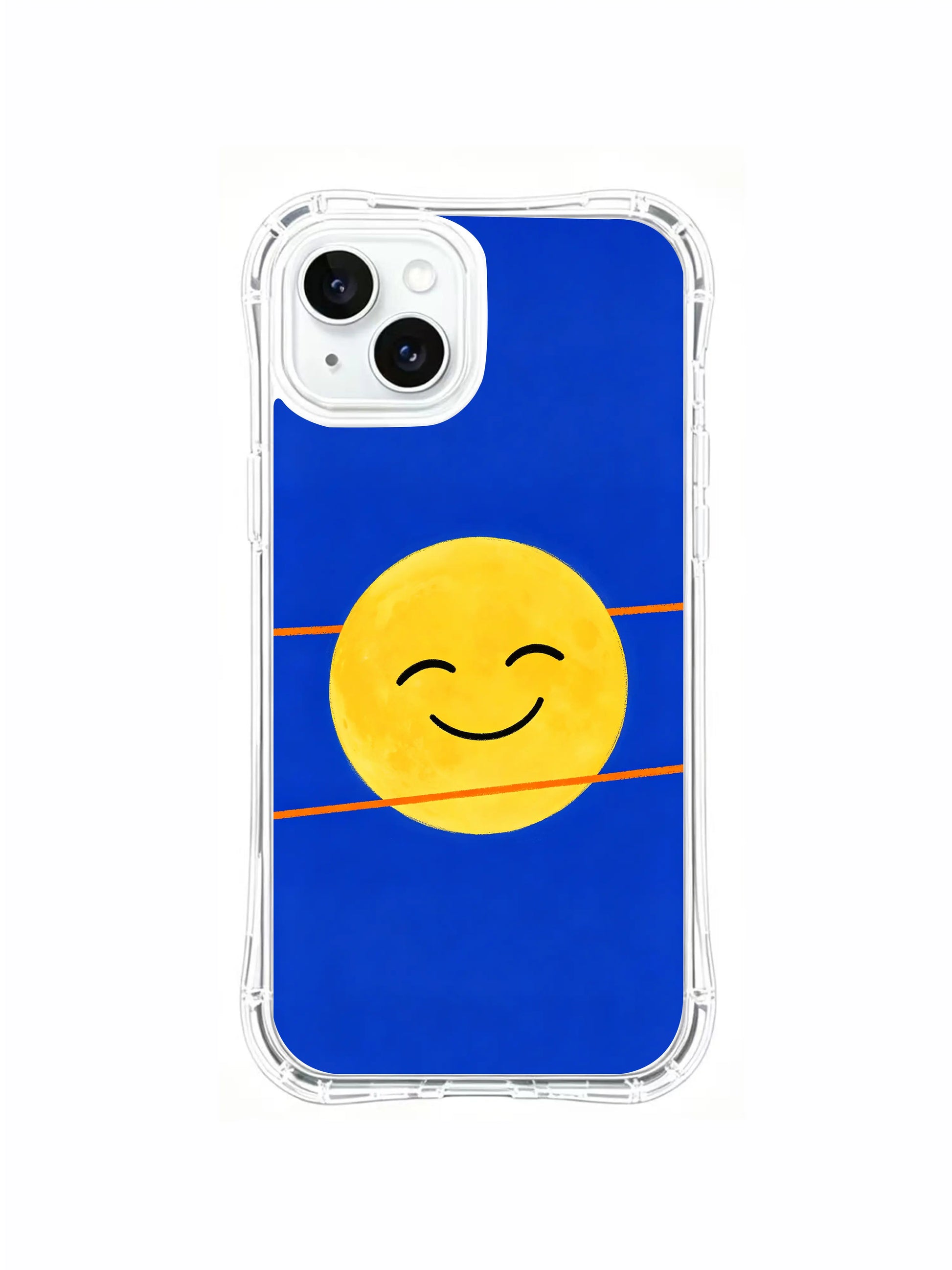 PhoneCasing Unique Moon Face Art iPhone 15 Plus Case, luxury artistic case made in California