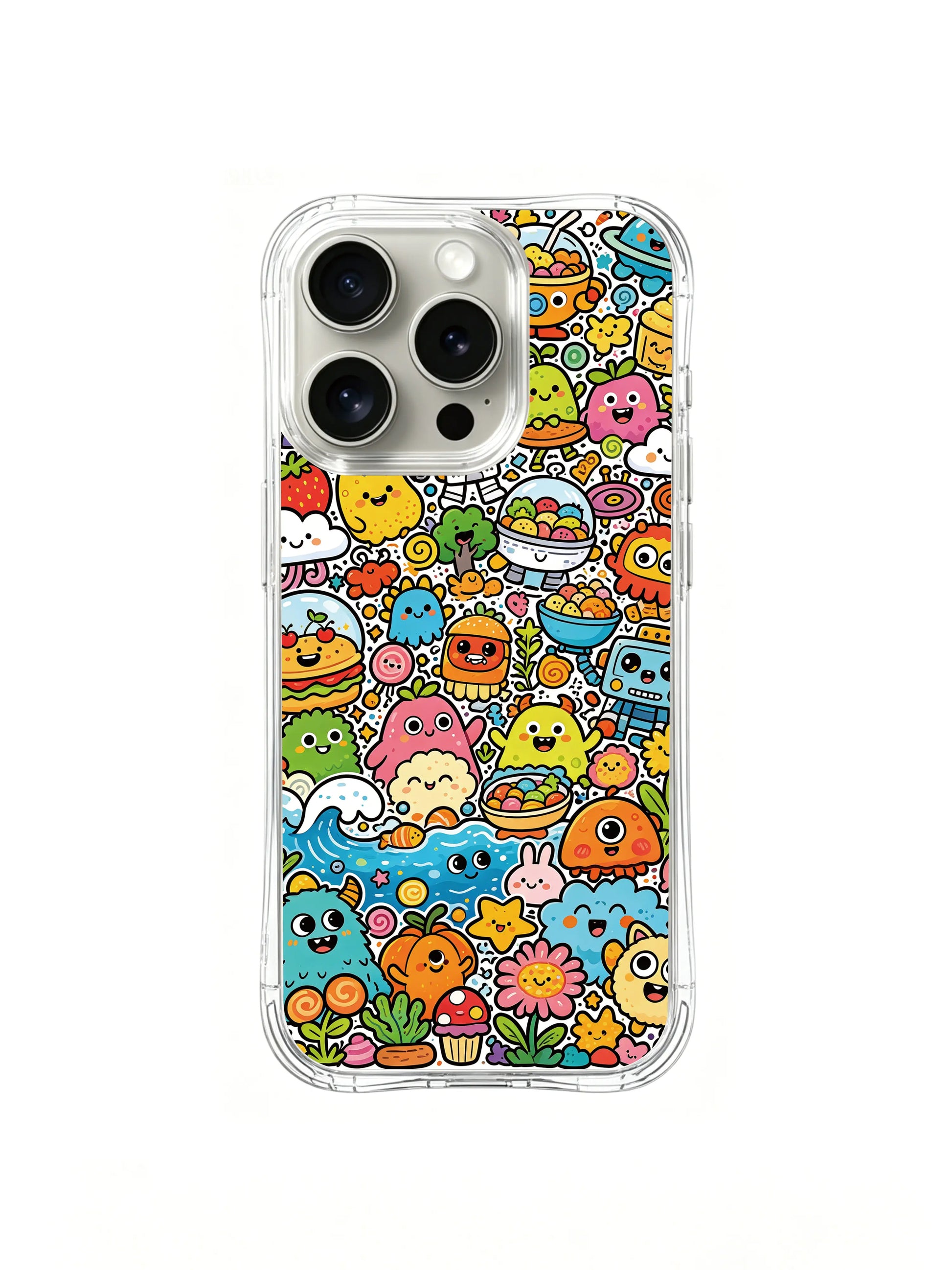 PhoneCasing iPhone 16 pro Case with dreamland and candy world friends in the big universe photo, exclusive Milo Yun design, slim premium case.