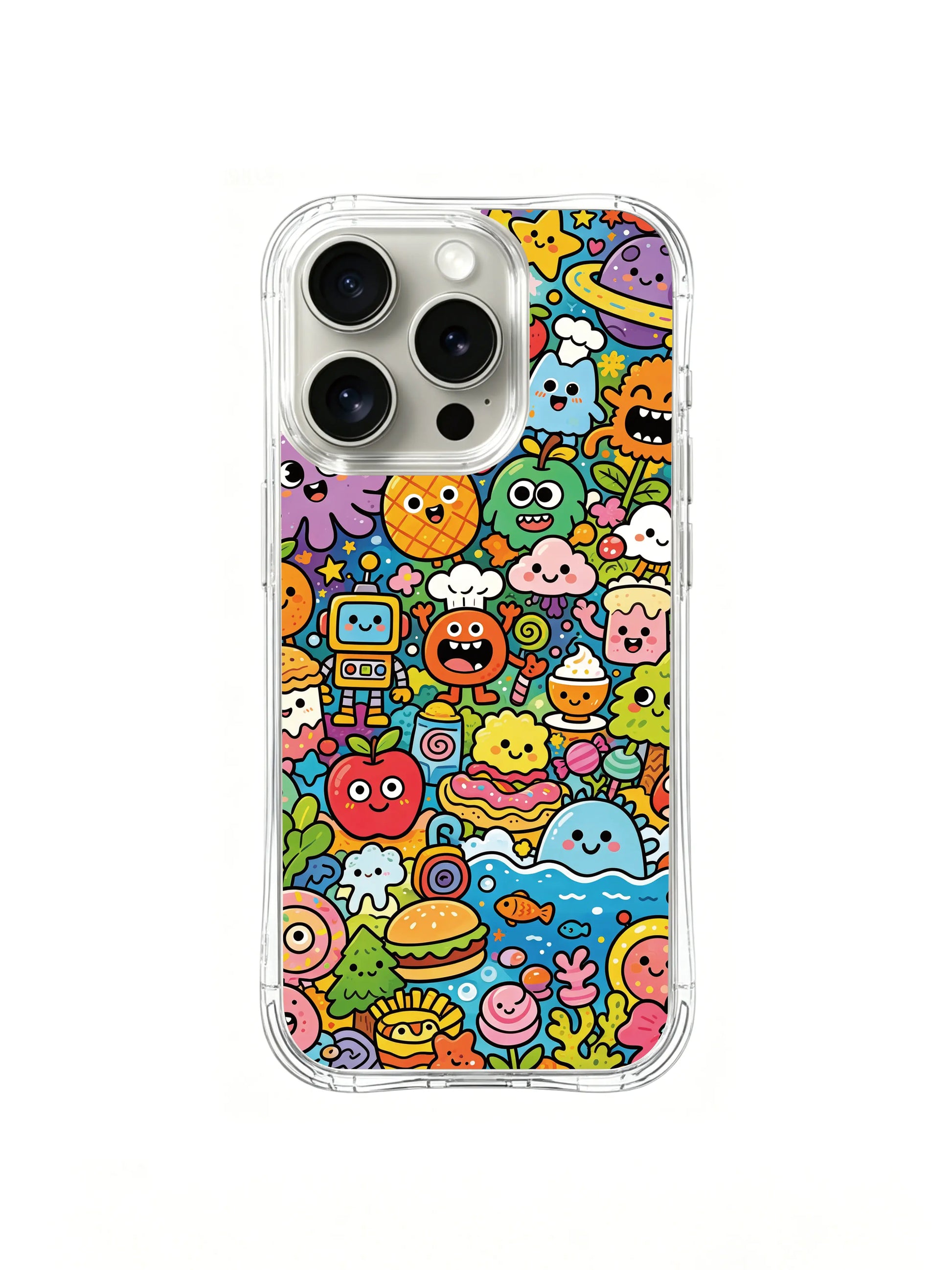 PhoneCasing iPhone 16 pro Case with the joyful intergalactic reunion of characters from every world, exclusive artist-collaborated design, premium art case.