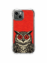 Noir Tide Soul: A short, broad owl portrait with outward-pointing ear tufts.