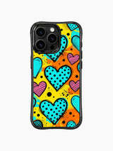 Valentine Party Blue Heart Confetti Gift Phone görseli içeren iPhone 13 Pro Max kılıfı