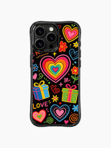 Valentine Surprise Doodle Rainbow Notes Iphone 13 Pro görseli içeren iPhone 13 Pro Max kılıfı