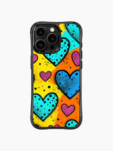 Vibrant Crush Party Blue Heart Confetti Collection görseli içeren iPhone 13 Pro Max kılıfı