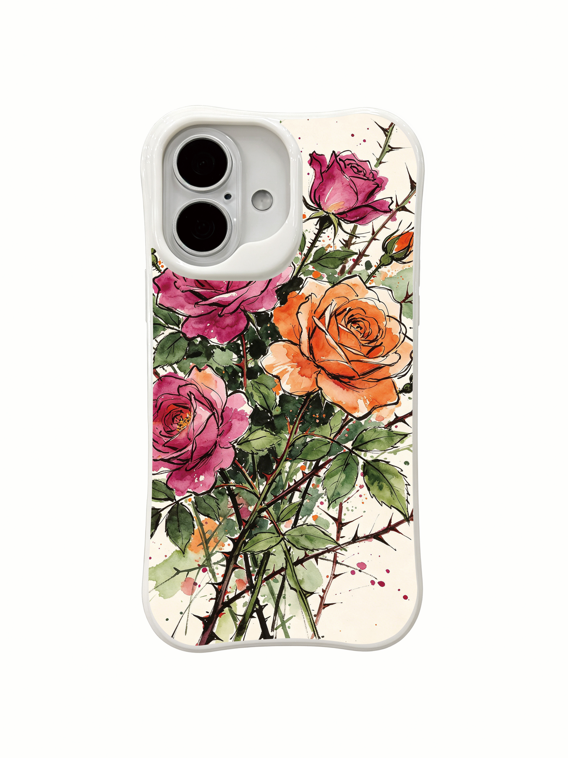 PhoneCasing vibrant pink rose iPhone 16 Case, high-end collectible art piece