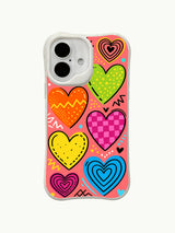 Vibrant Tropical Doodle artwork on an iPhone 16 Plus case