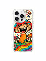 Mushroom king with vines and leaves on an iPhone 16 Pro Max case