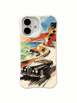 Vintage car artwork on an iPhone 16 case