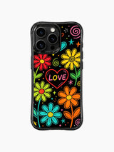 Warm Gentle Romance Neon Daisy Glow Pop Art görseli içeren iPhone 13 Pro Max kılıfı