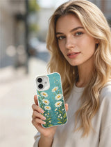 PhoneCasing watercolor fairytale garden iPhone 16 Plus Case, wearable fine art from Mira Bloomwell’s original floral collection.