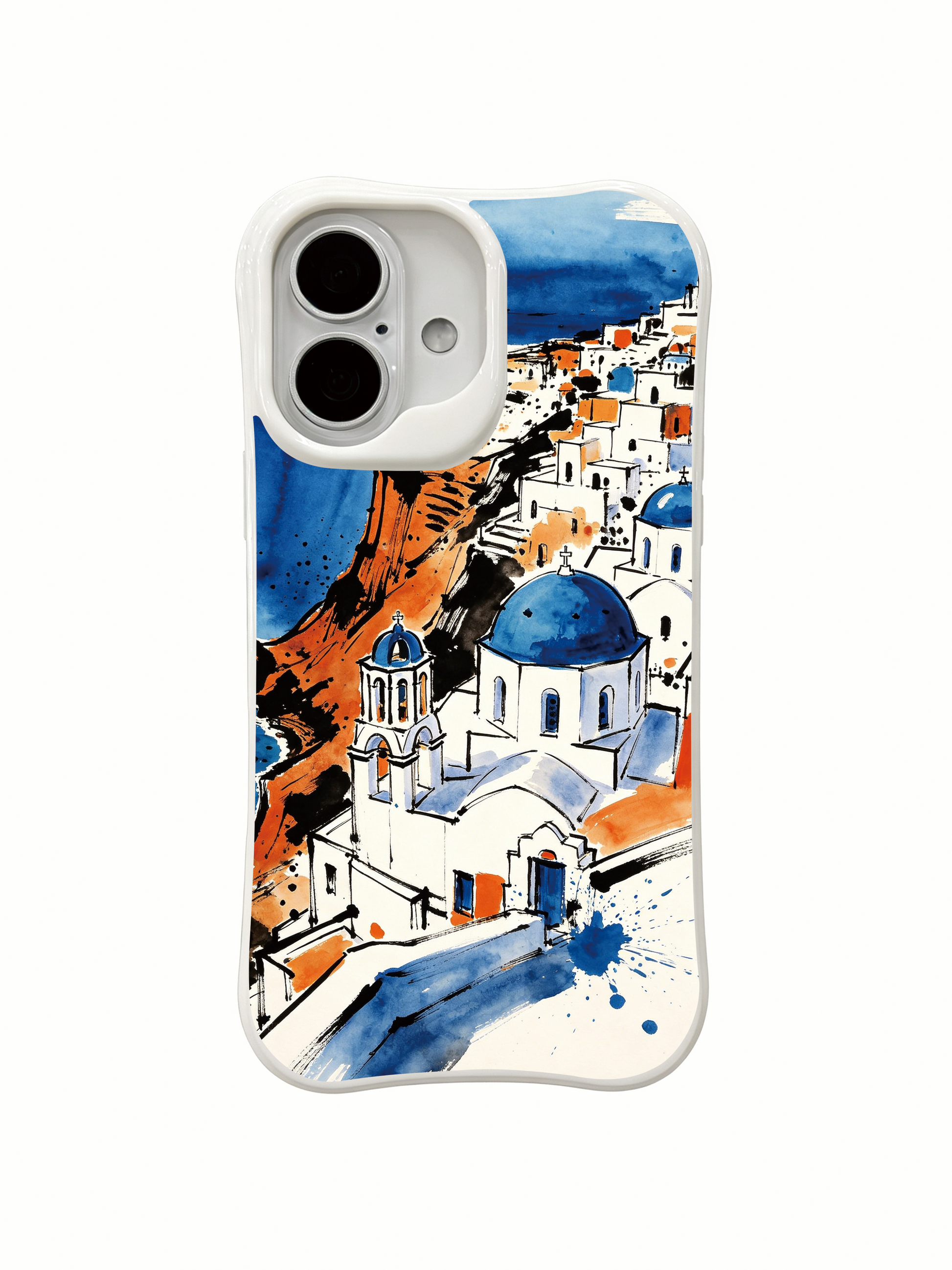 PhoneCasing watercolor Greek iPhone 16 Case, modern artistic style