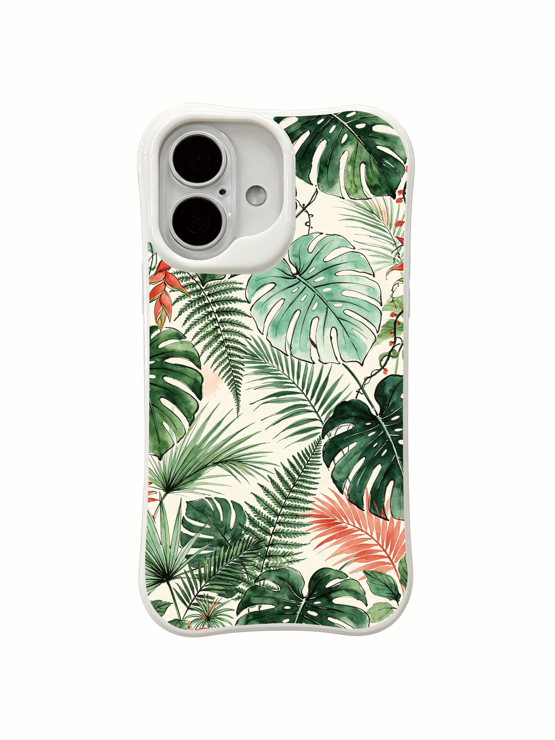 PhoneCasing watercolor jungle iPhone 16 Case, modern artistic style
