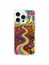 Crayon texture with a transparent wavy frame artwork on an iPhone 16 Pro Max case