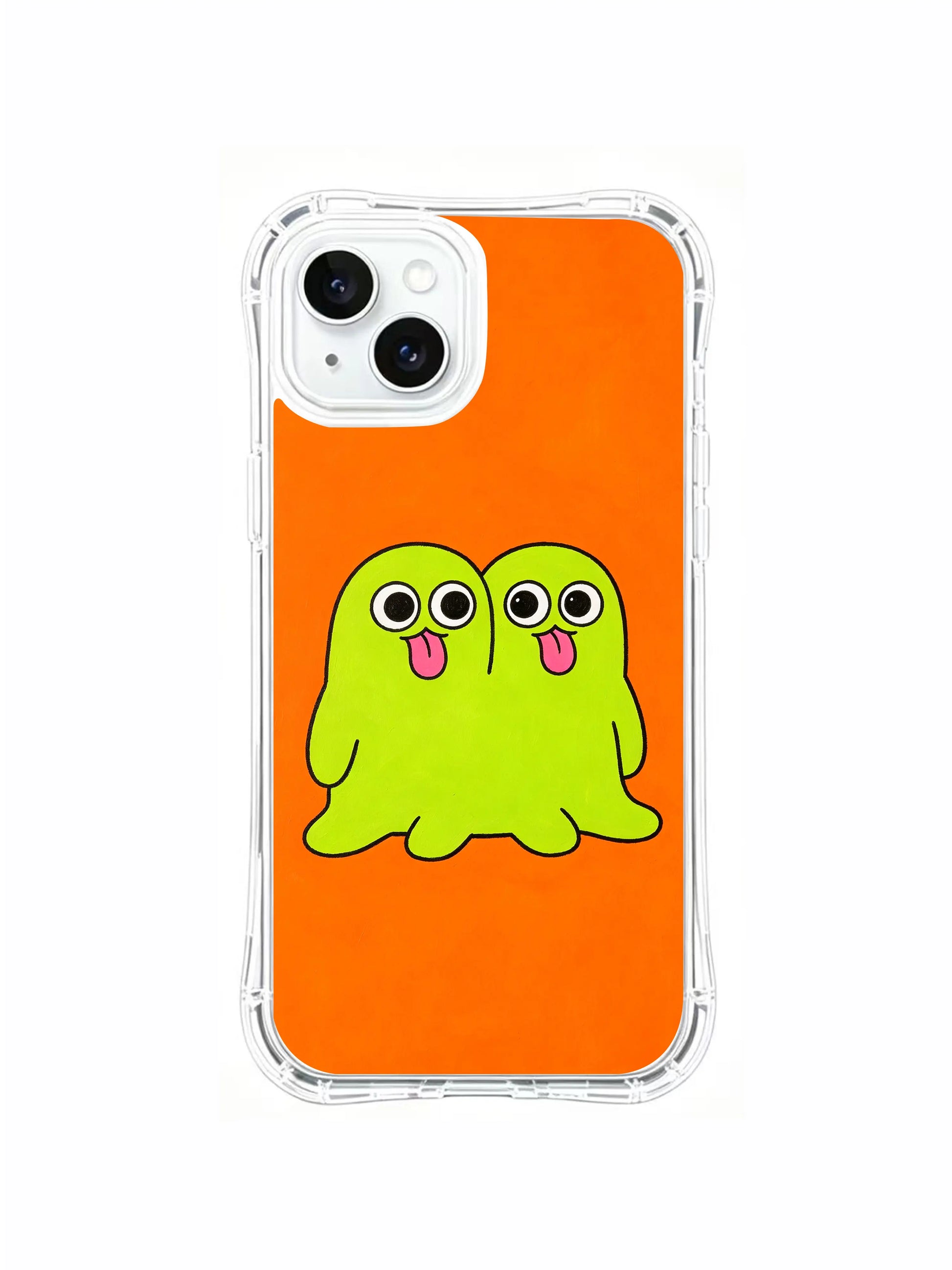 PhoneCasing Wearable Art Twins Gaze iPhone 15 Plus Case, premium artistic design for women