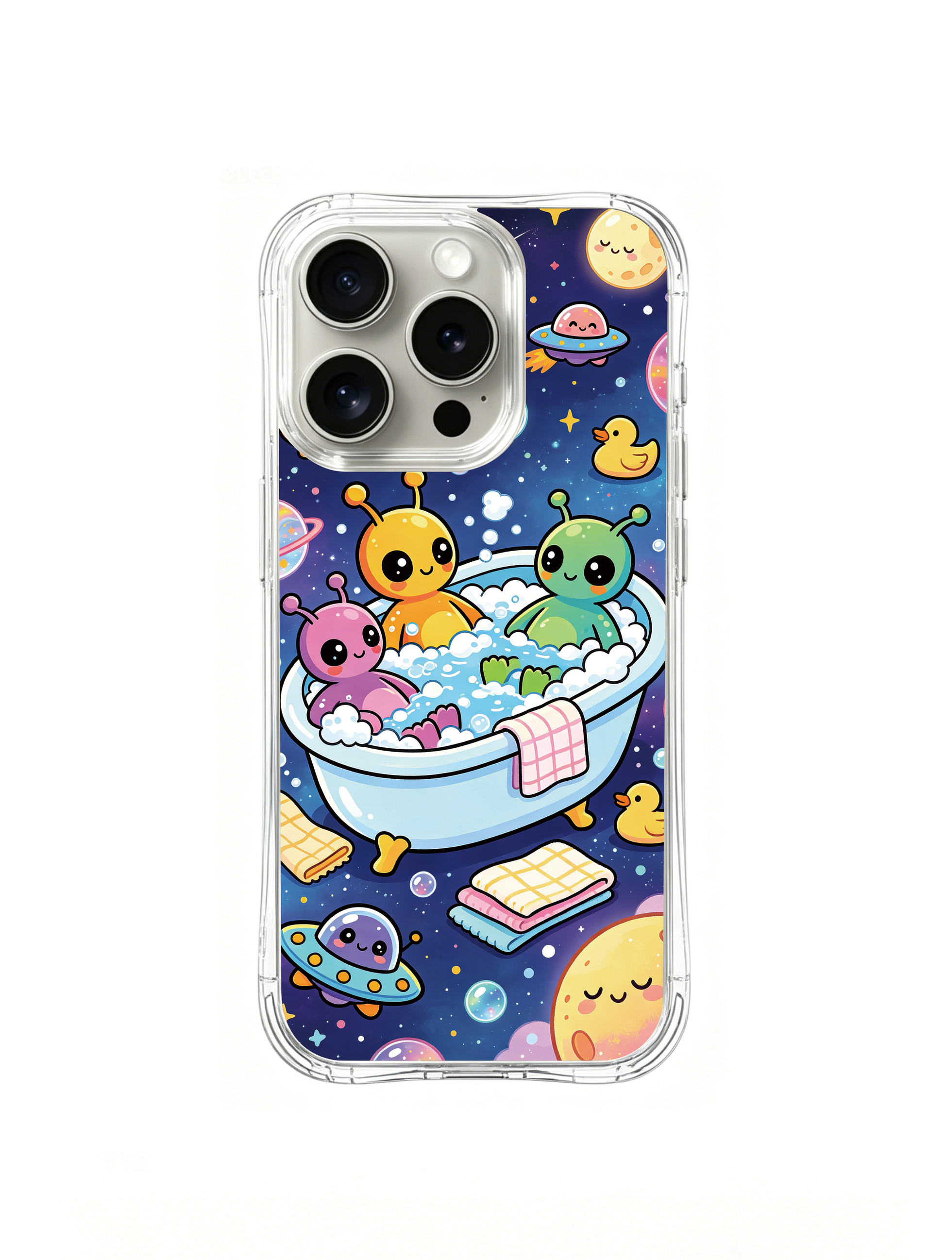 PhoneCasing iPhone 16 Pro Case with whimsical cosmic art design, part of Milo Yun’s signature collection, premium protective art casing.
