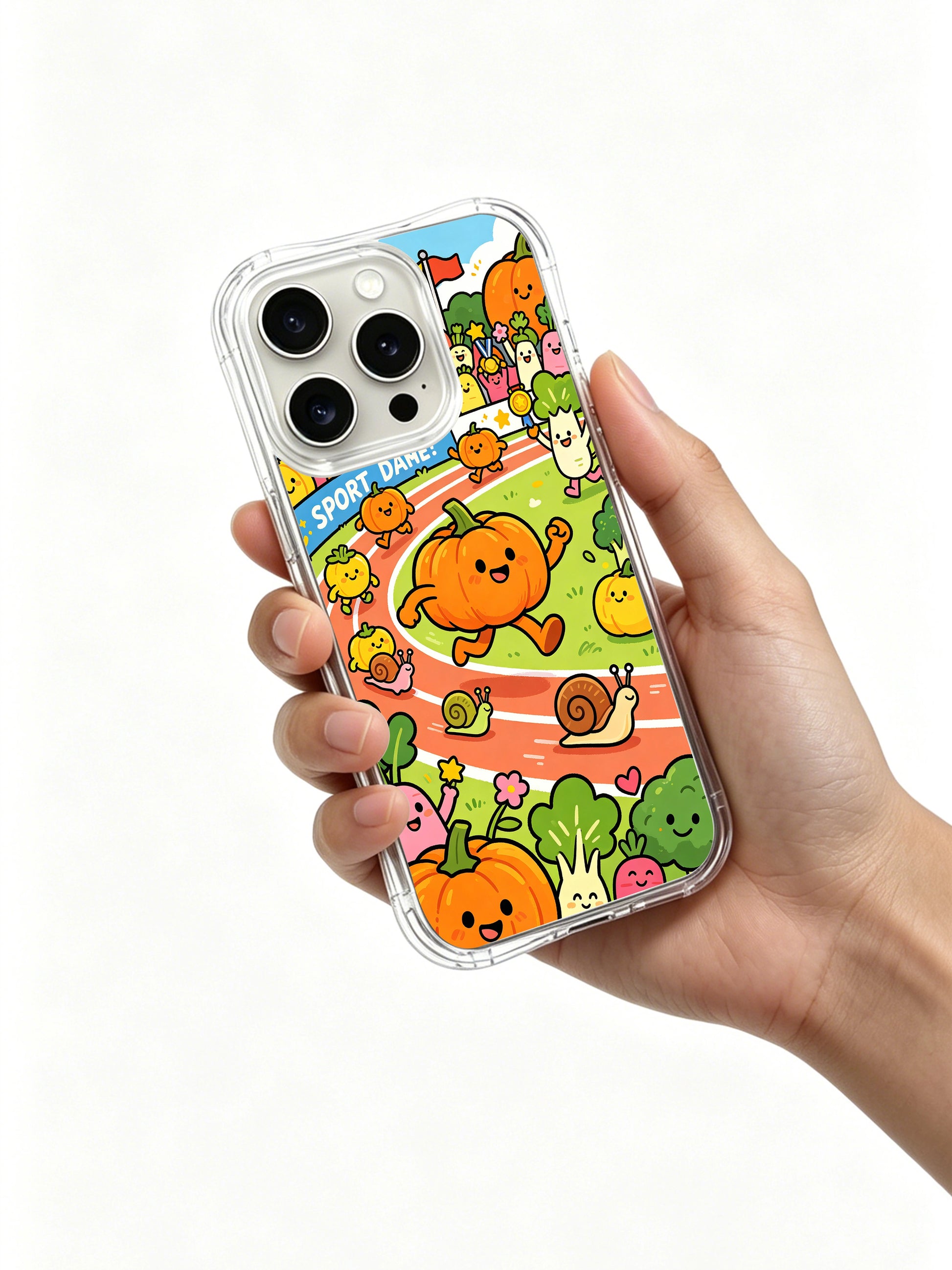 PhoneCasing iPhone 16 pro Case with whimsical fall sports art from Milo Yun, artist-collaborated premium case for modern women.