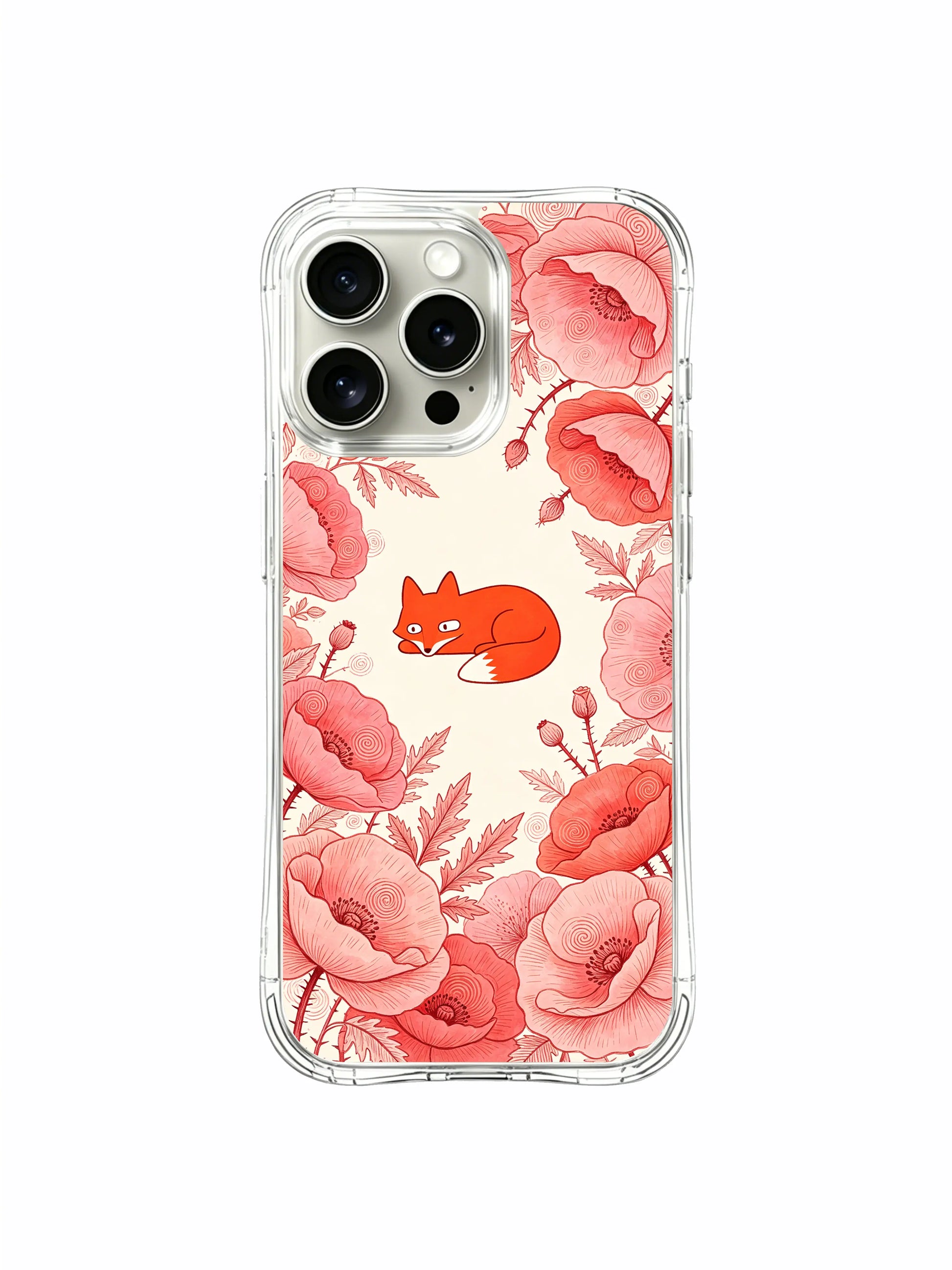 PhoneCasing Whimsical Fox Art iPhone 15 Pro Max Case, scratch-resistant art protective case