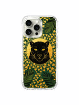 iPhone 15 Pro Max case with jungle panther artwork