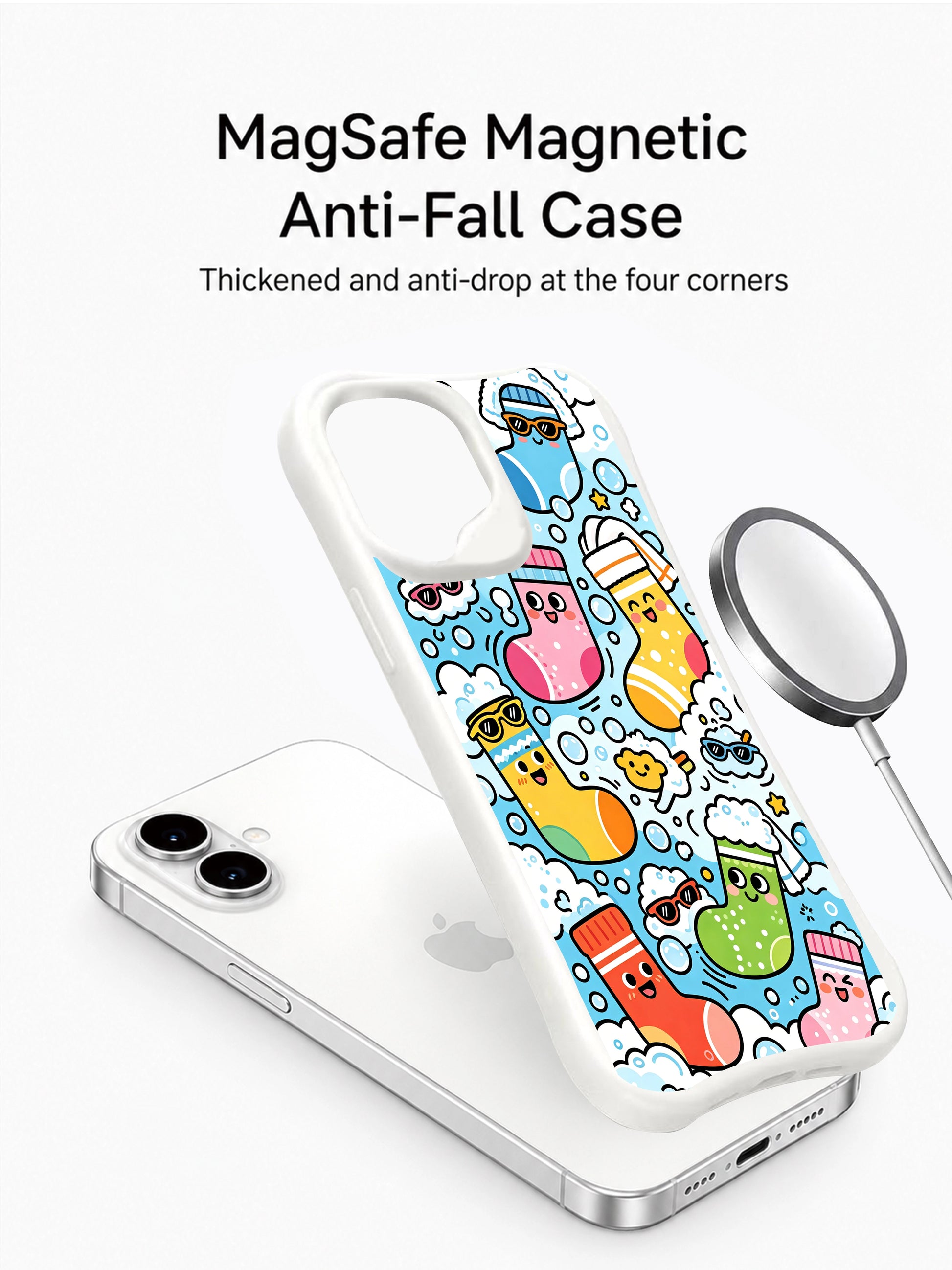 PhoneCasing whimsical laundry escape iPhone 16 Plus Case, unique fantasy artwork designed for daily use and stylish outlook.