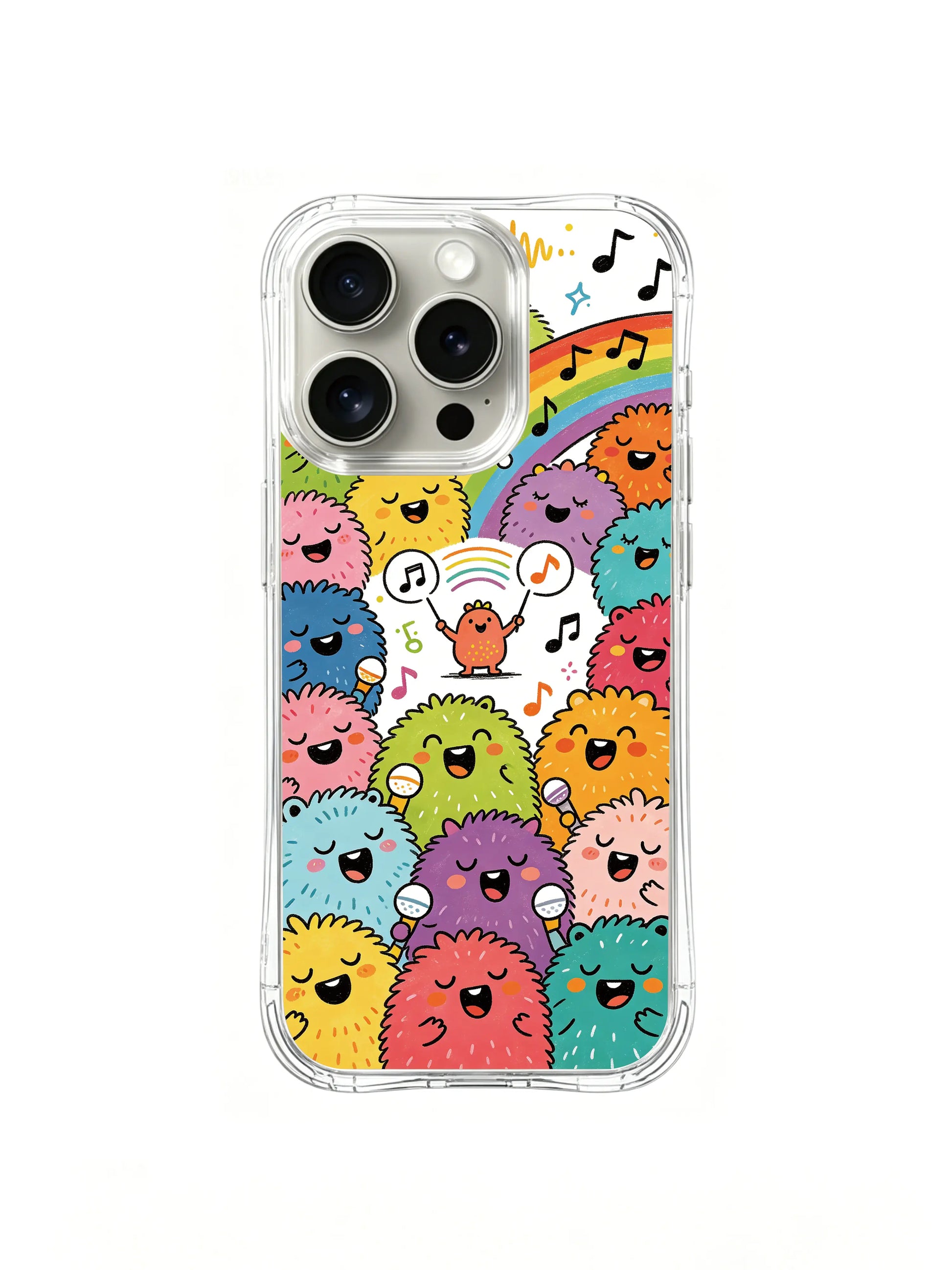 PhoneCasing iPhone 16 Pro Case with whimsical music choir design, part of Milo Yun’s signature collection, premium protective art casing.