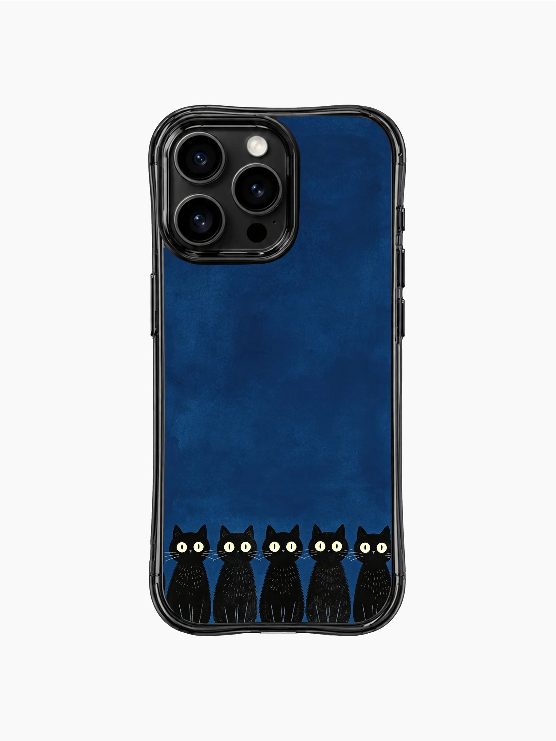 PhoneCasing iPhone 16 pro max protective case with whimsical night cats art, combining night charm and lovely feline features.