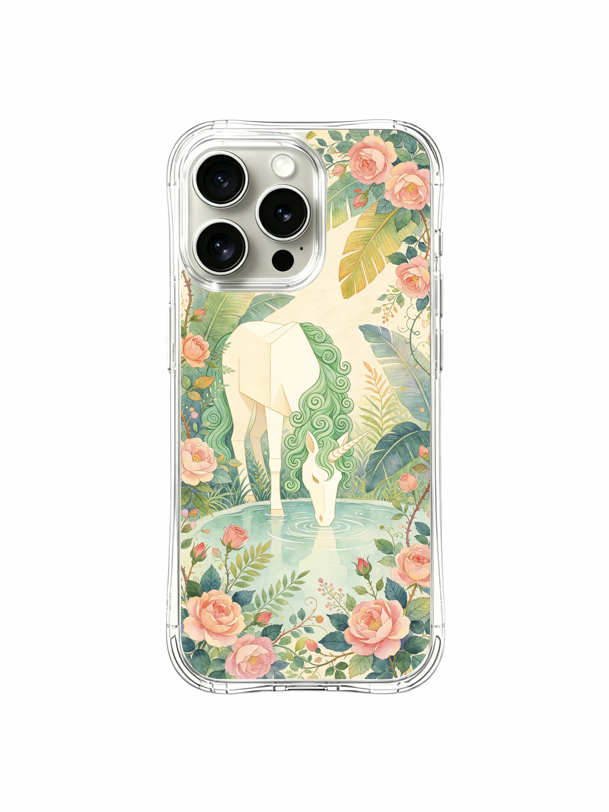 PhoneCasing Whimsical Unicorn iPhone 15 Pro Max Case, nature inspired artistic case