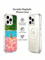 Whimsical wildlife artwork on an iPhone 15 Pro Max case