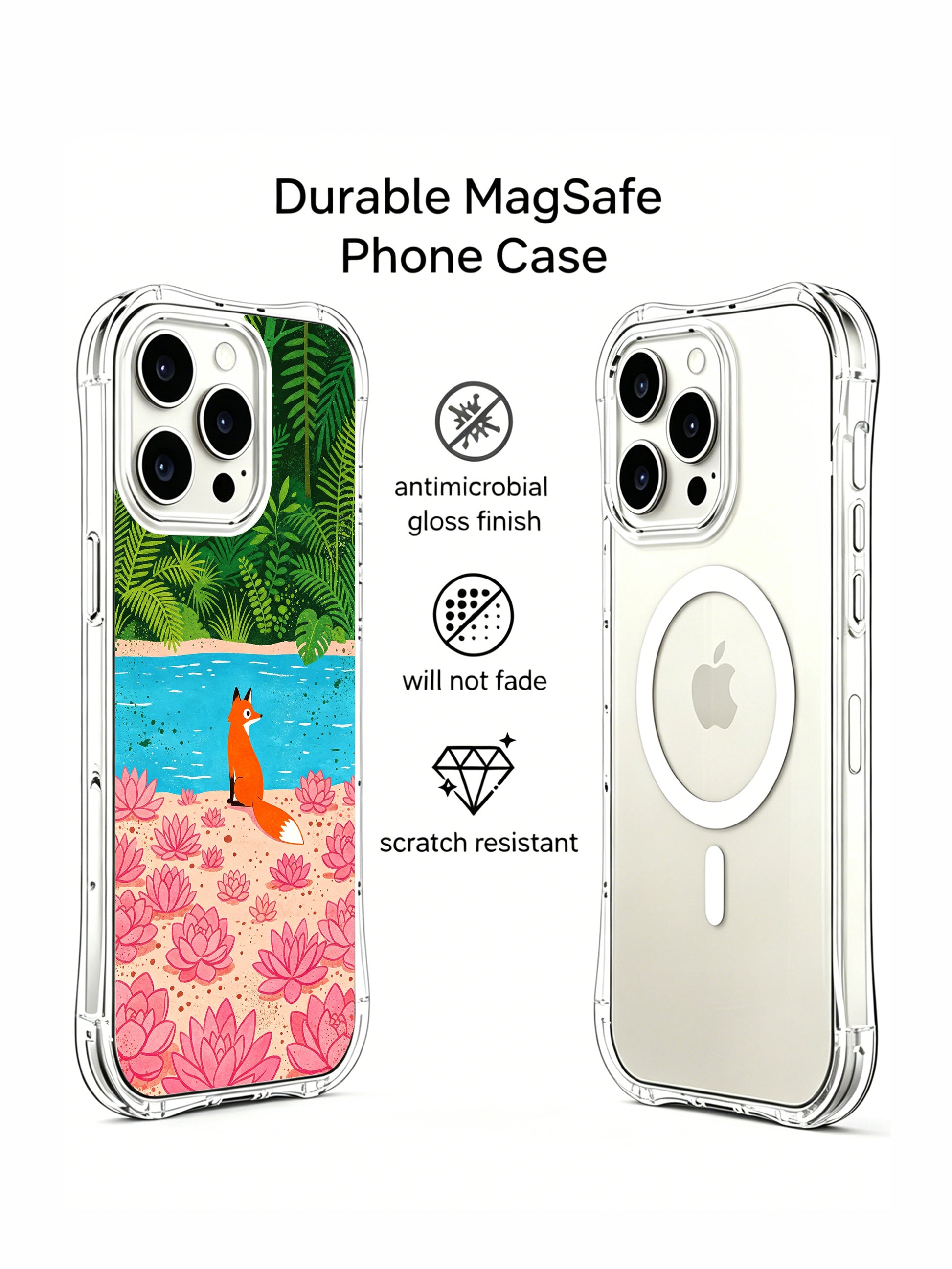 PhoneCasing Whimsical Wildlife iPhone 15 Pro Max Case, unique graphic premium cover