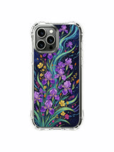 PhoneCasing iPhone 16 Pro Max Case with a wild iris surge, a bold and energetic design for nature lovers.