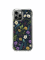 PhoneCasing iPhone 16 Pro Max Case with Wildflower Forest Nocturne art. Meadow blooms and delicate stems, durable protective case.