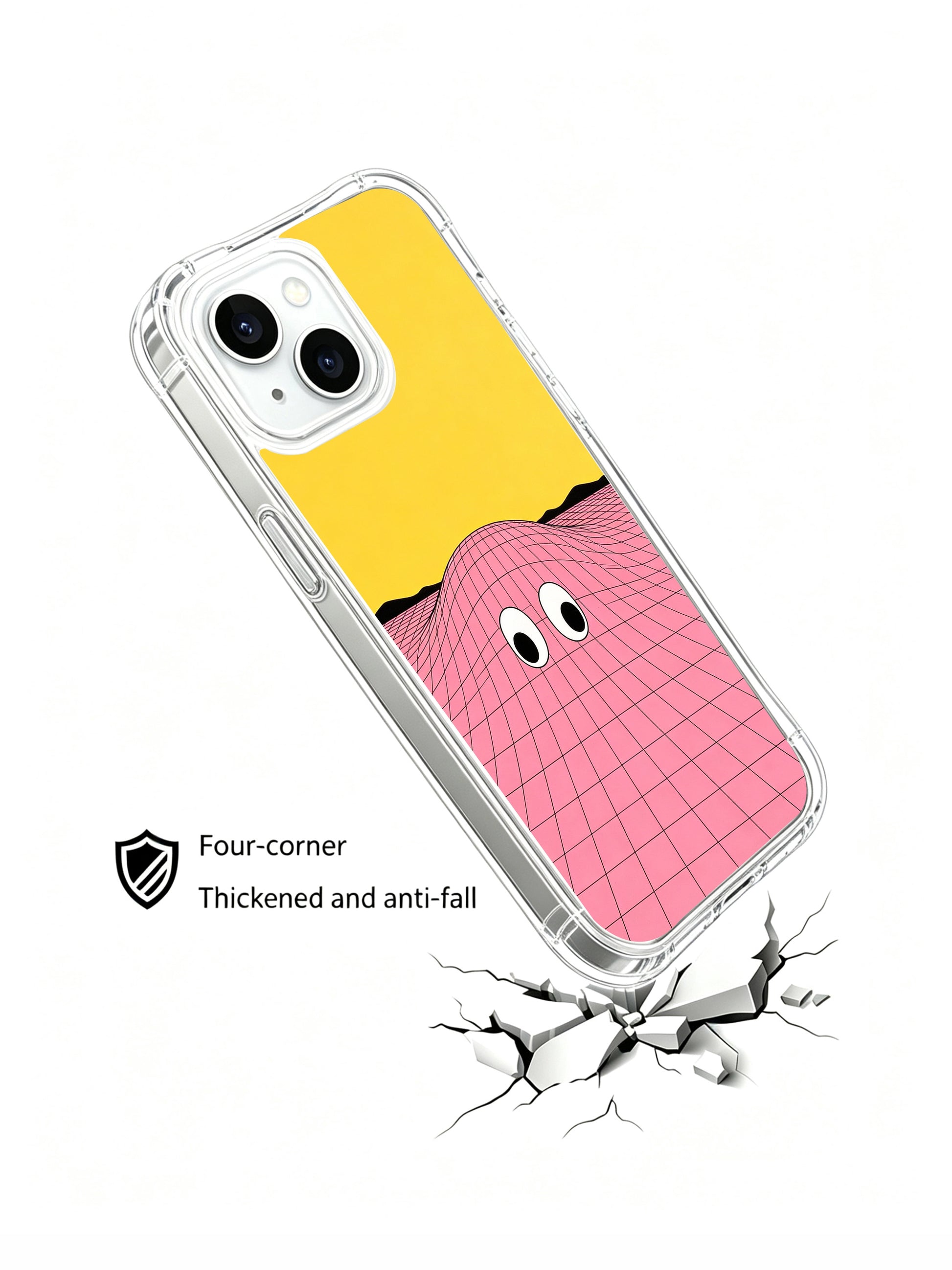 PhoneCasing Yellow Sky Wave Art iPhone 15 Plus Case, high-end artistic illustration for women