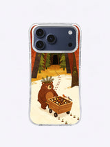 Seed Cart in Redwood Snow bear iPhone case artwork