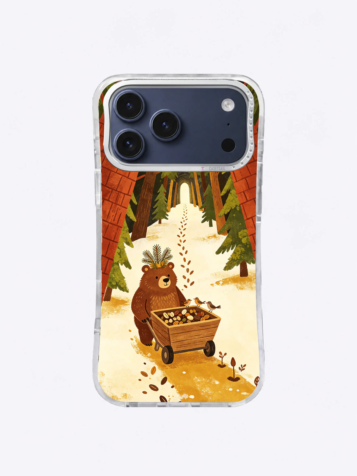 Bird Trail Replanting cottagecore iPhone case artwork