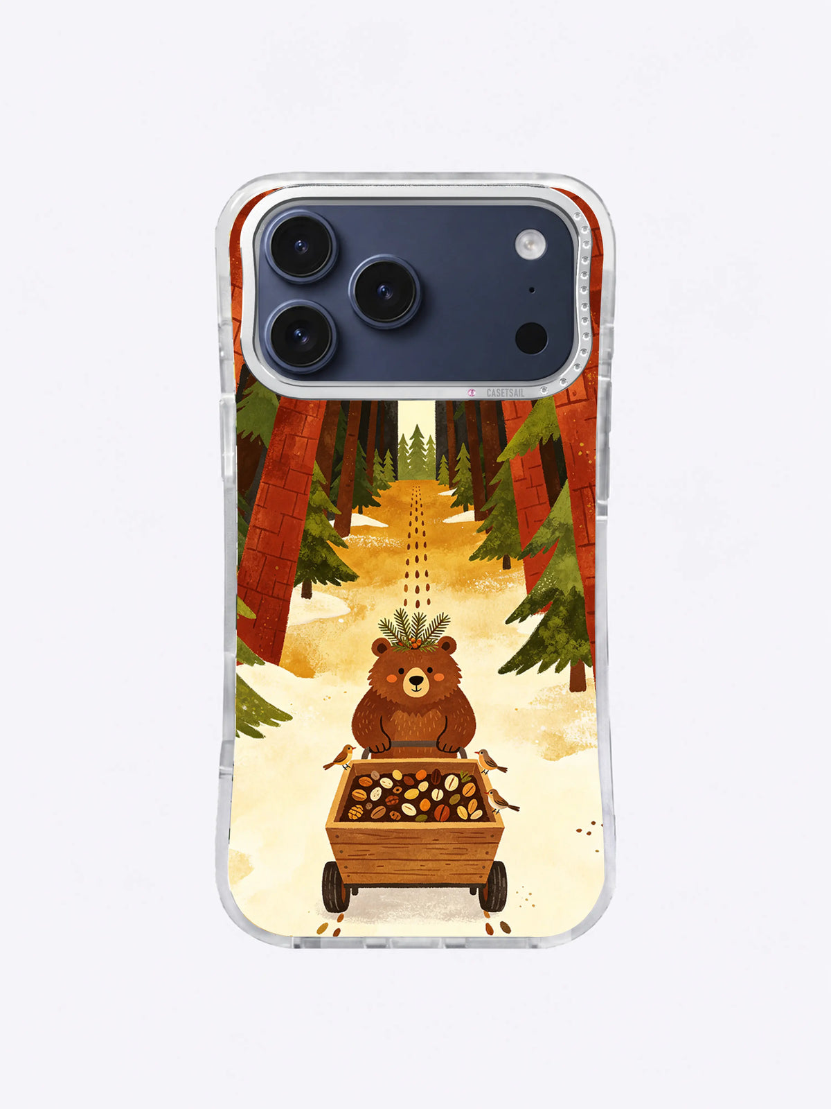 Mustard Snow Clearing bear iPhone case artwork