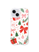 Pink Bow Holiday Letter pattern iPhone 13 case