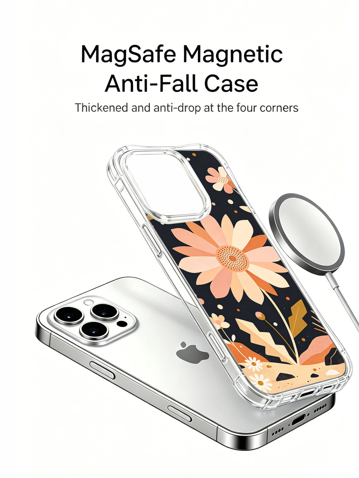 Pink Desert Bloom MagSafe iPhone 15 Pro case