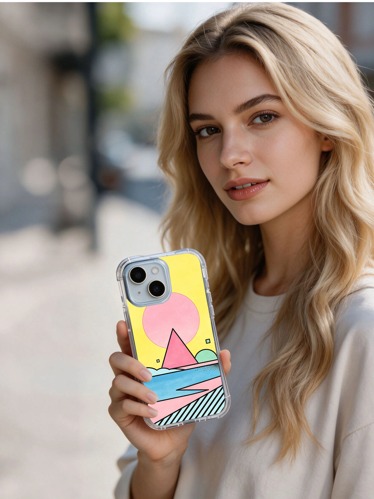 Pink Echo Horizon iPhone 15 case product view 7