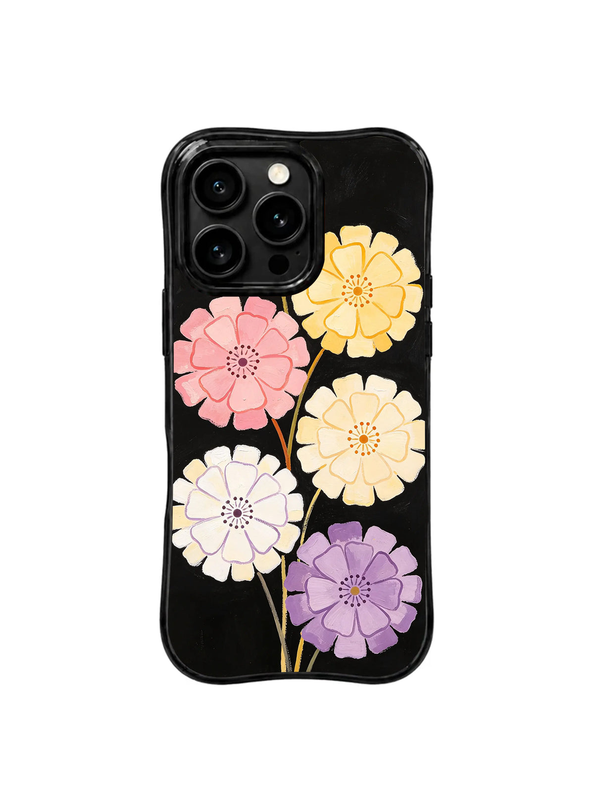 Pink Golden Memory Blooms iPhone 15 Pro case pattern
