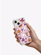 Cute celestial Halloween phone case gift in pink and purple