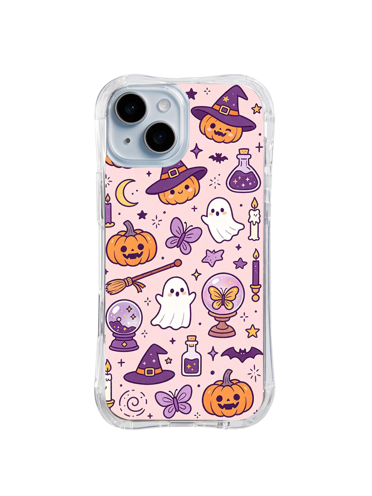Ghost Butterfly Moon Magic pattern iPhone 14 Plus case