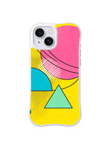 Pink Planet Orbit iPhone 15 case pattern