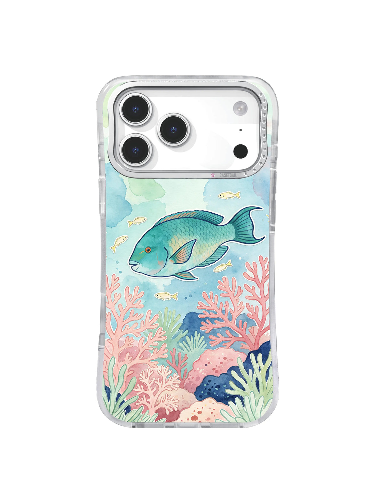 Pink Reef Morning parrotfish pastel coral iPhone case – Blush Sea Fan Passage