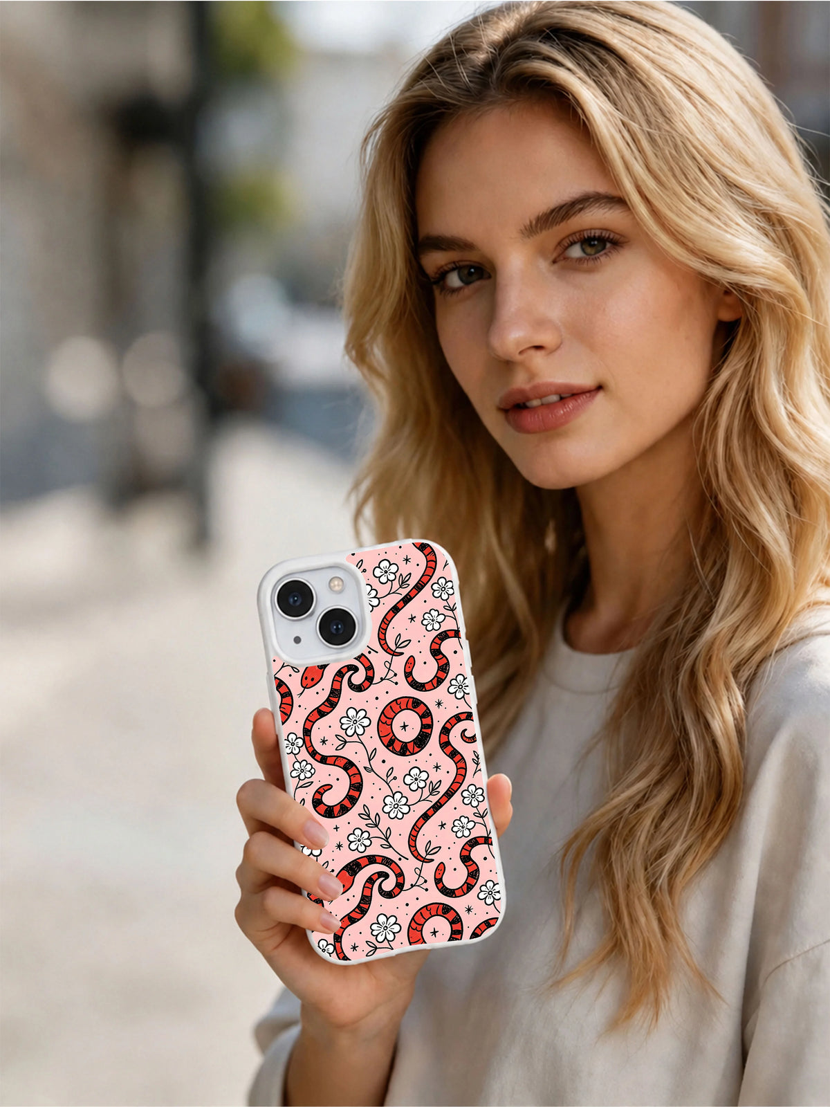 Product or handheld view of the Pink Snake Vine Garden case