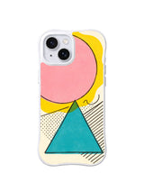 Pink Sun Triangle iPhone 15 case pattern